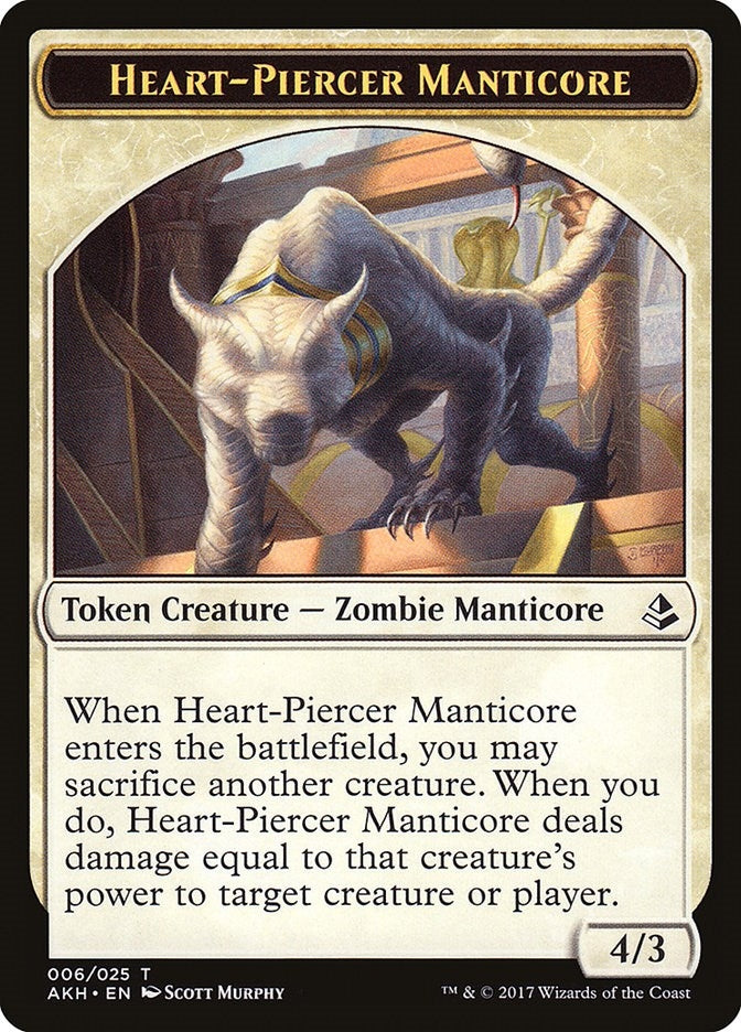 Heart-Piercer Manticore Token (6) (AKH)