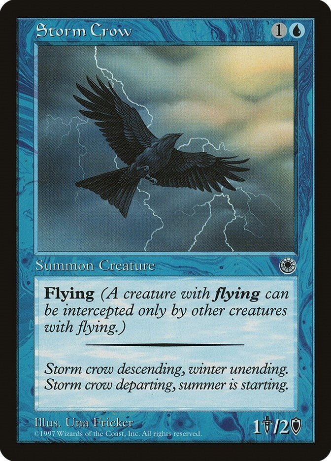 Image for Storm Crow (Reminder Text) (POR) - Magic: The Gathering