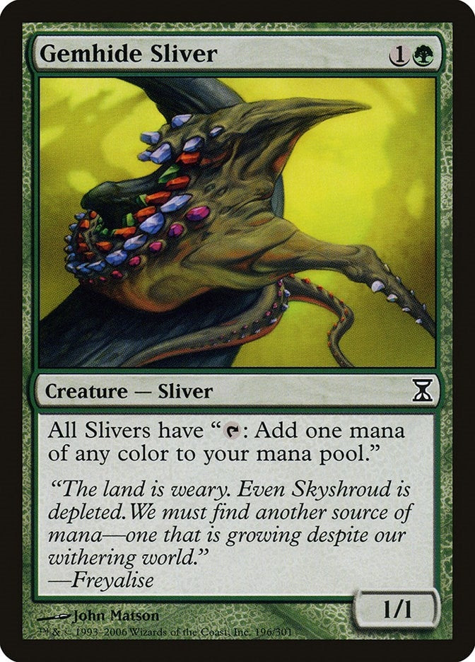 Image for Gemhide Sliver (196) (TSP) - Magic: The Gathering