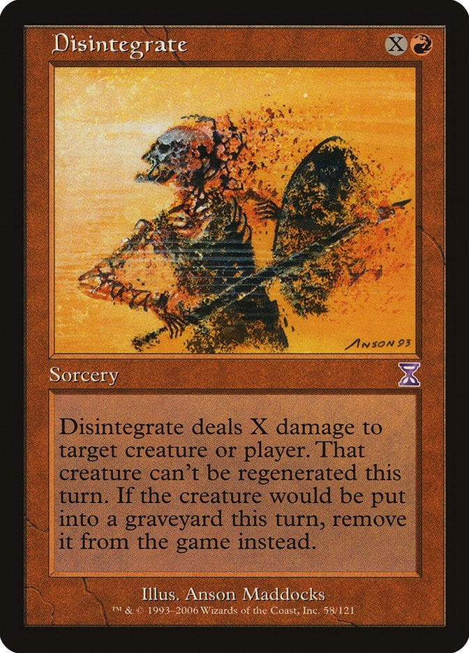 Image for Disintegrate (58) (TSB) - Magic: The Gathering