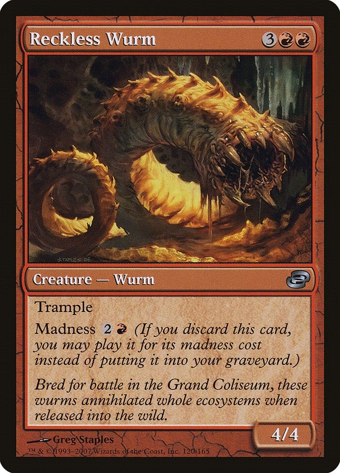 Image for Reckless Wurm (120) (PLC) - Magic: The Gathering