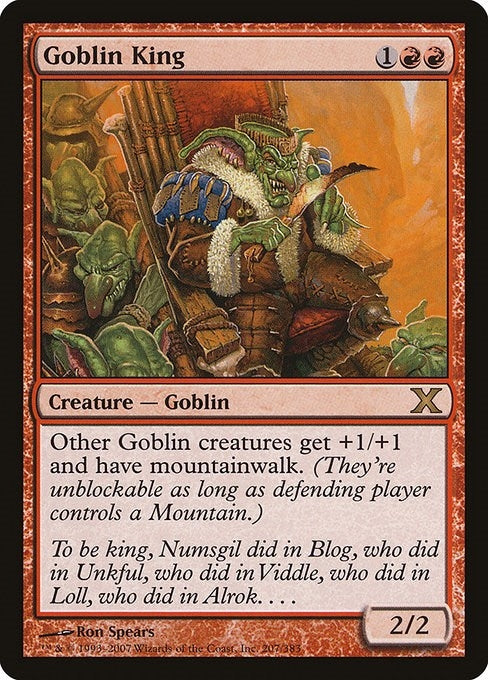 Image for Goblin King (207) (10E) - Magic: The Gathering