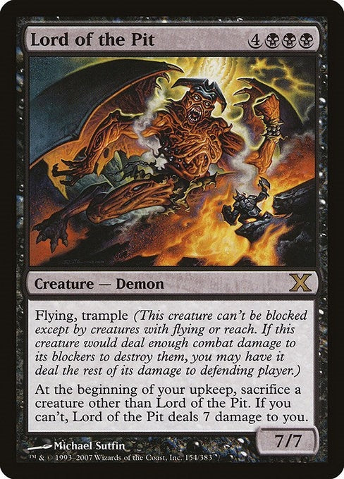 Image for Lord of the Pit (154) (10E) - Magic: The Gathering