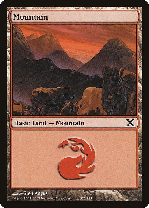 Image for Mountain (377) (377) (10E) - Magic: The Gathering