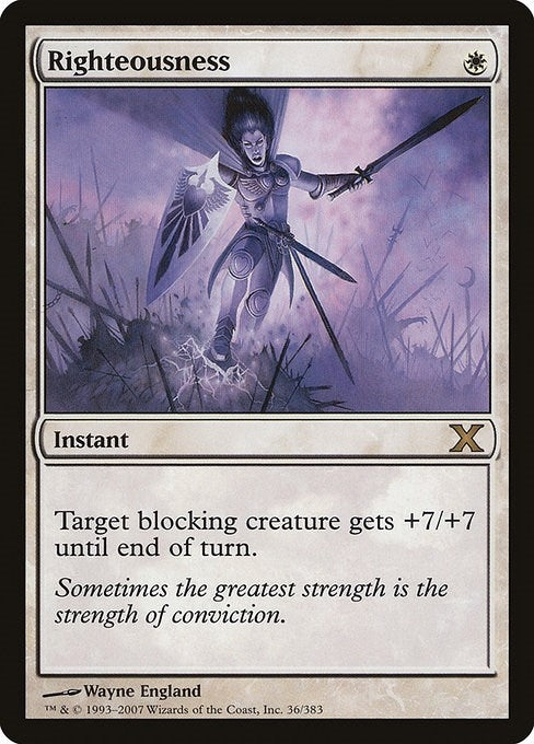 Image for Righteousness (36) (10E) - Magic: The Gathering