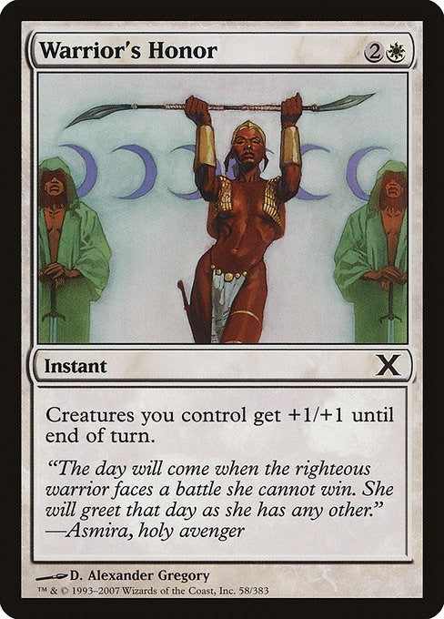 Image for Warrior's Honor (58) (10E) - Magic: The Gathering