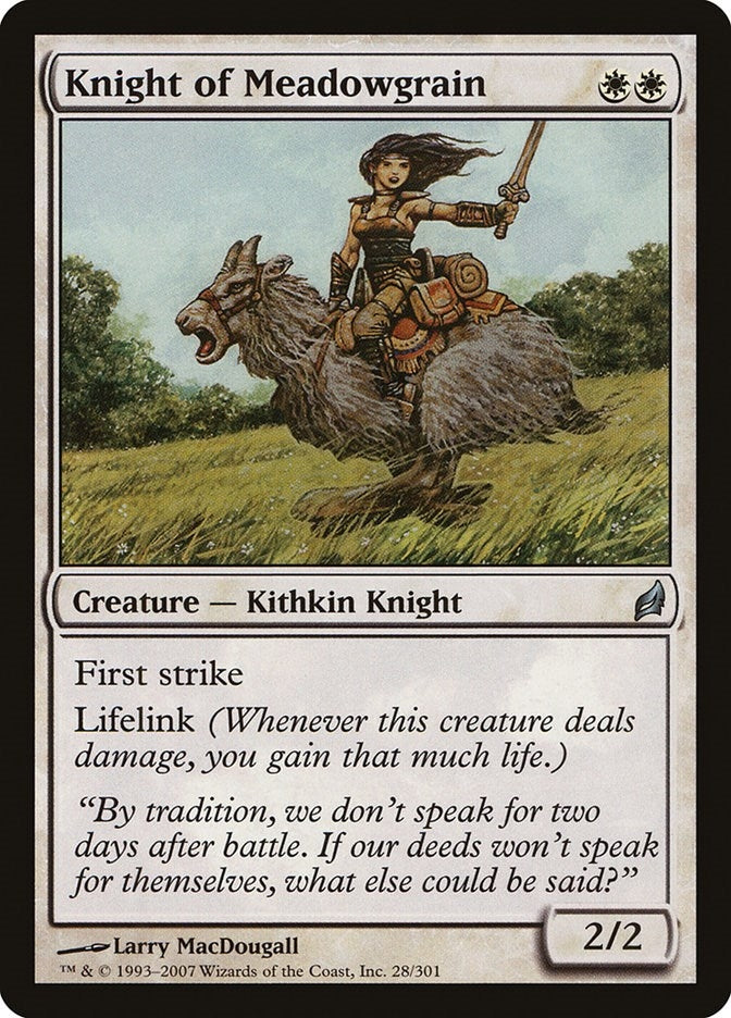 Image for Knight of Meadowgrain (28) (LRW) - Magic: The Gathering