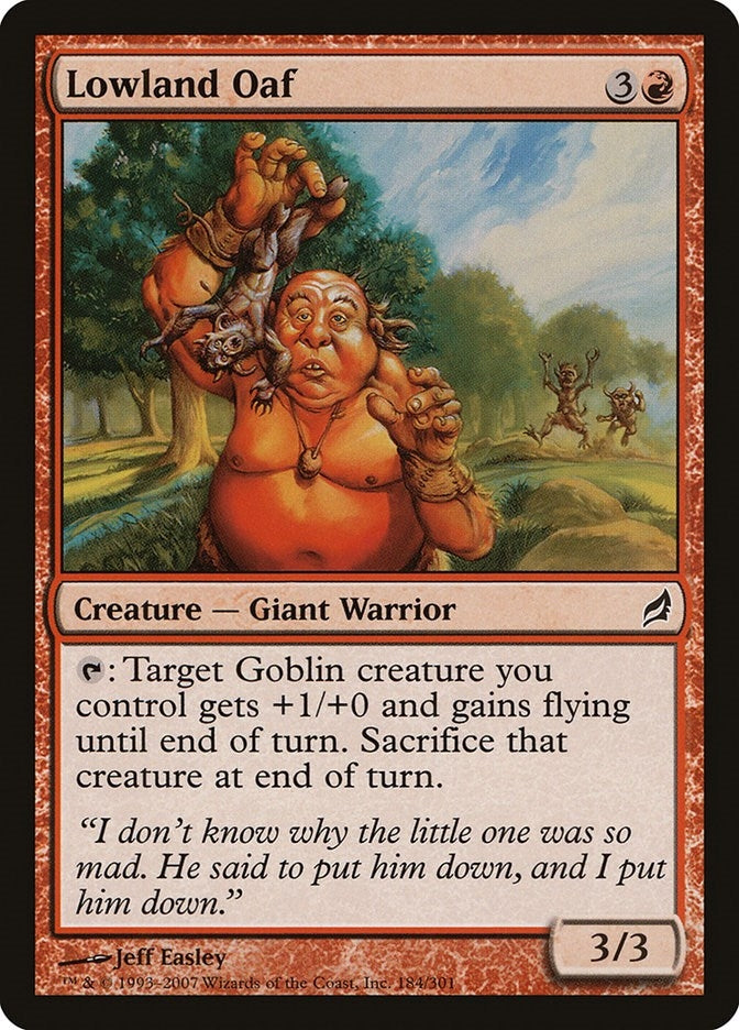 Image for Lowland Oaf (184) (LRW) - Magic: The Gathering