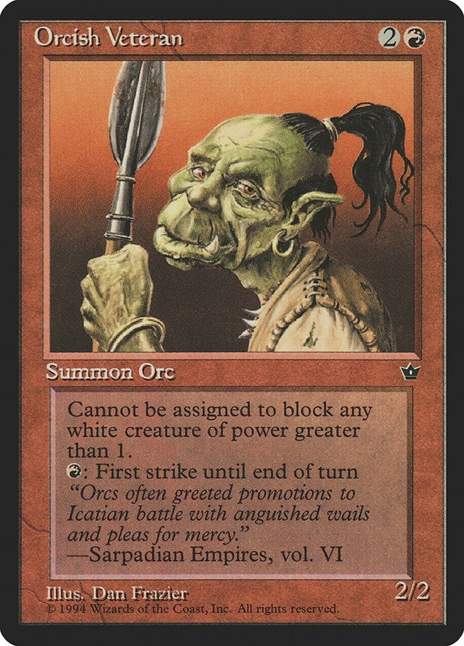 Image for Orcish Veteran (Frazier) (FEM) - Magic: The Gathering