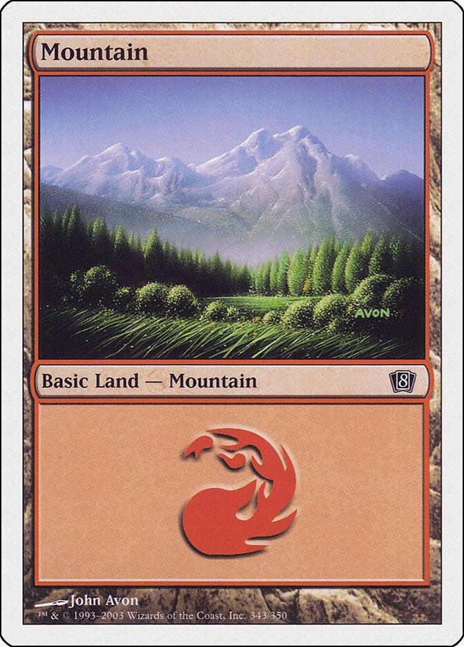 Image for Mountain (343) (343) (8ED) - Magic: The Gathering