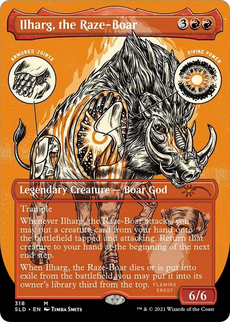 Image for Ilharg, the Raze-Boar (Foil Etched) (318) (SLD) - Magic: The Gathering