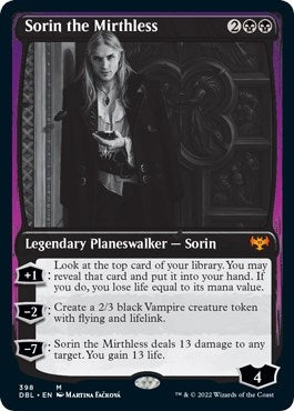 Image for Sorin the Mirthless (398) (DBL) - Magic: The Gathering