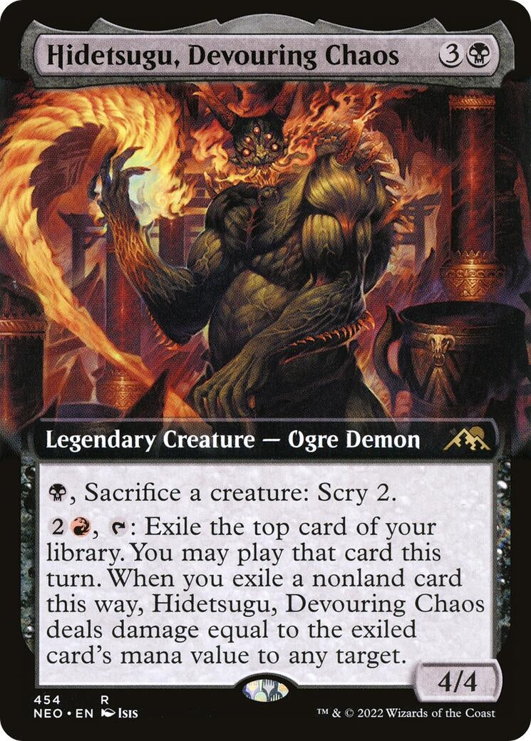 Image for Hidetsugu, Devouring Chaos (Extended Art) (454) (NEO) - Magic: The Gathering
