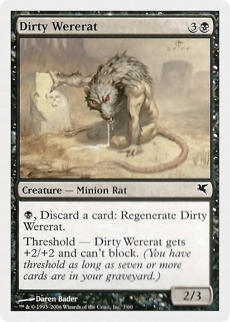 Image for Dirty Wererat (7) (7) (PSAL) - Magic: The Gathering