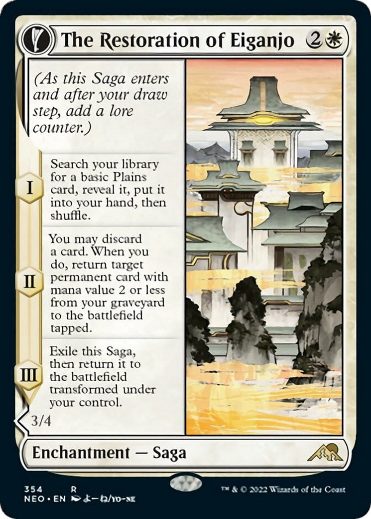 Image for The Restoration of Eiganjo (Showcase) (354) (NEO) - Magic: The Gathering