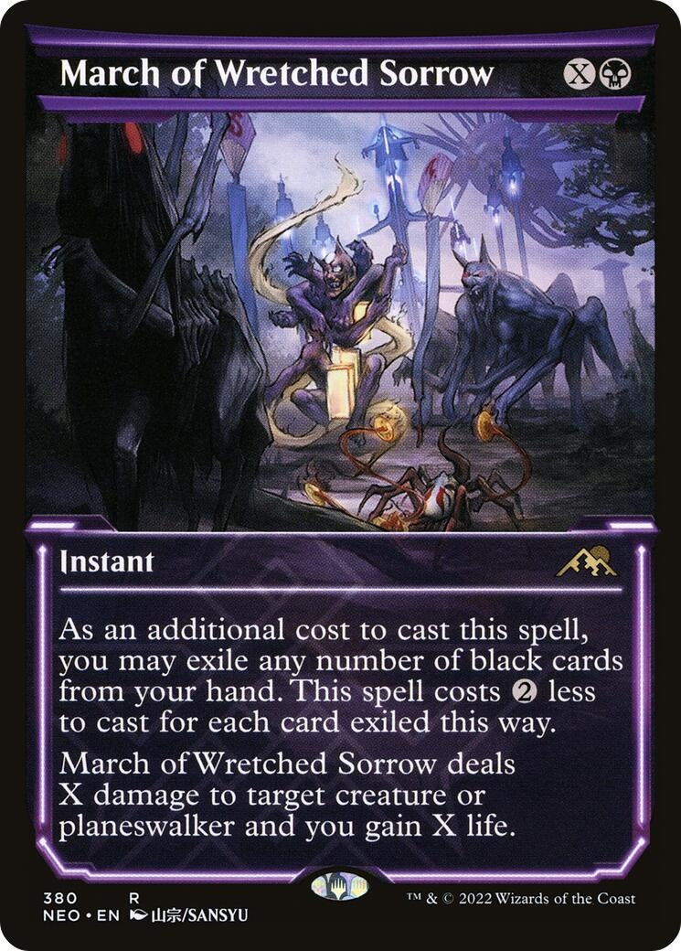Image for March of Wretched Sorrow (Showcase) (380) (NEO) - Magic: The Gathering