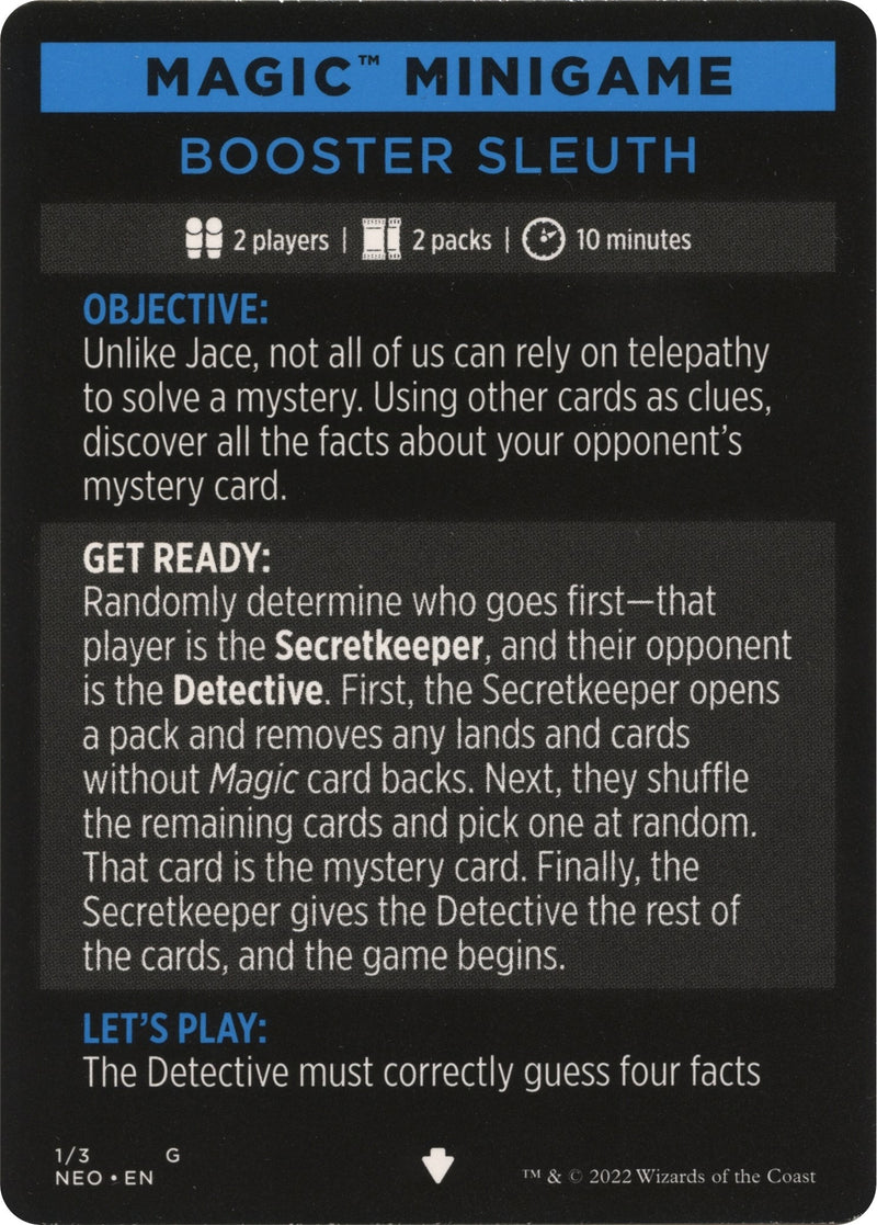 Image for Magic Minigame: Booster Sleuth (1) (NEO) - Magic: The Gathering