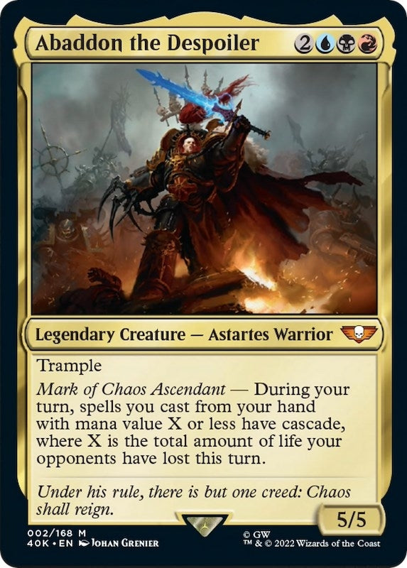 Image for Abaddon the Despoiler (Surge Foil) (2) (40K) - Magic: The Gathering