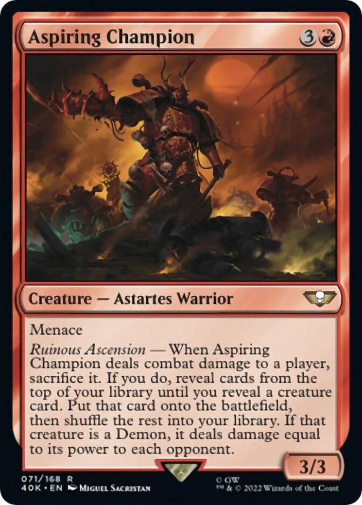Image for Aspiring Champion (Surge Foil) (71) (40K) - Magic: The Gathering