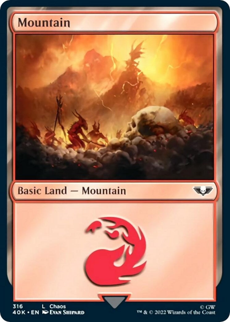 Image for Mountain (316) (Surge Foil) (316) (40K) - Magic: The Gathering