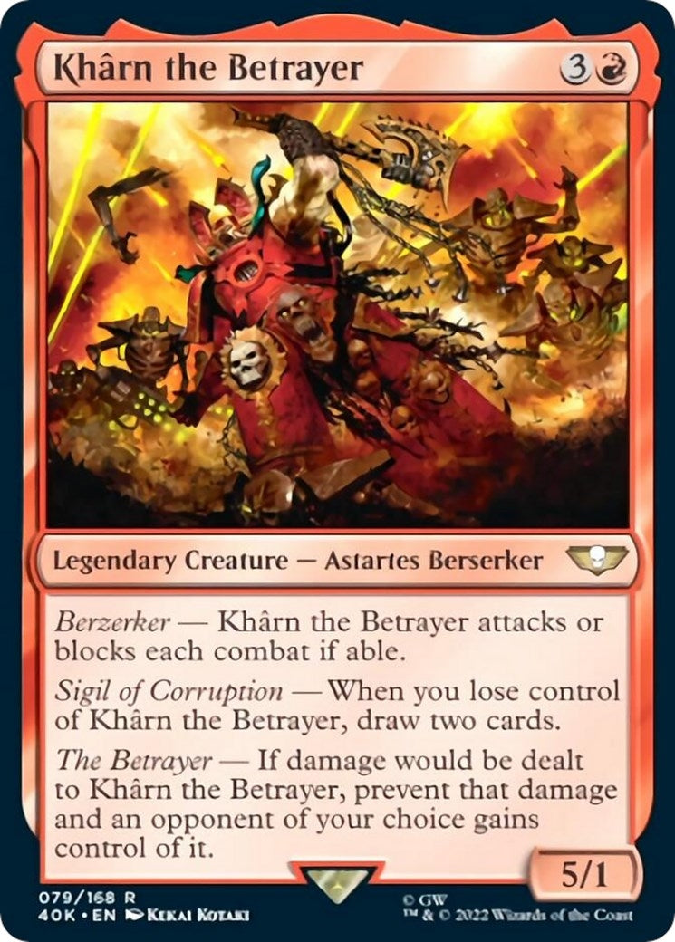 Image for Kharn the Betrayer (Surge Foil) (79) (40K) - Magic: The Gathering