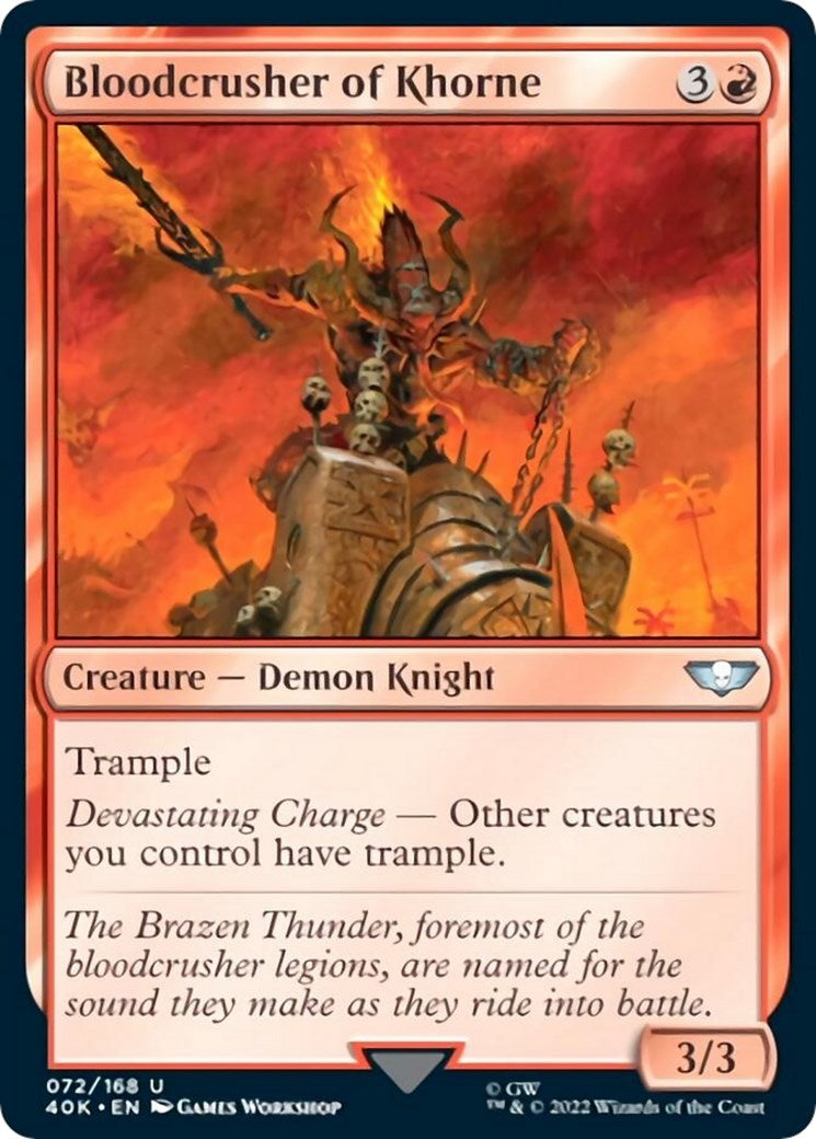 Image for Bloodcrusher of Khorne (Surge Foil) (72) (40K) - Magic: The Gathering