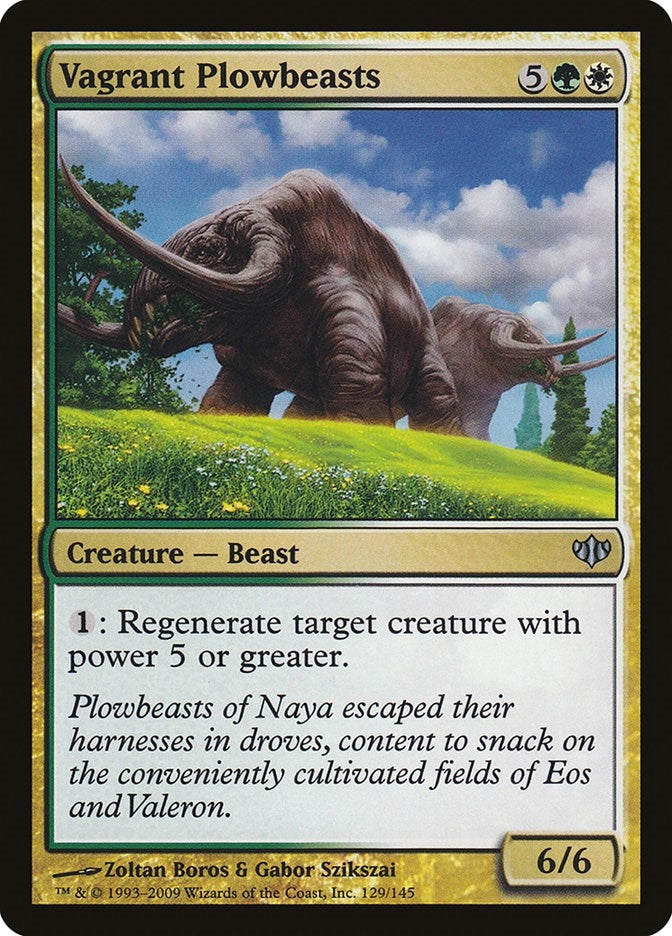 Image for Vagrant Plowbeasts (129) (CON) - Magic: The Gathering