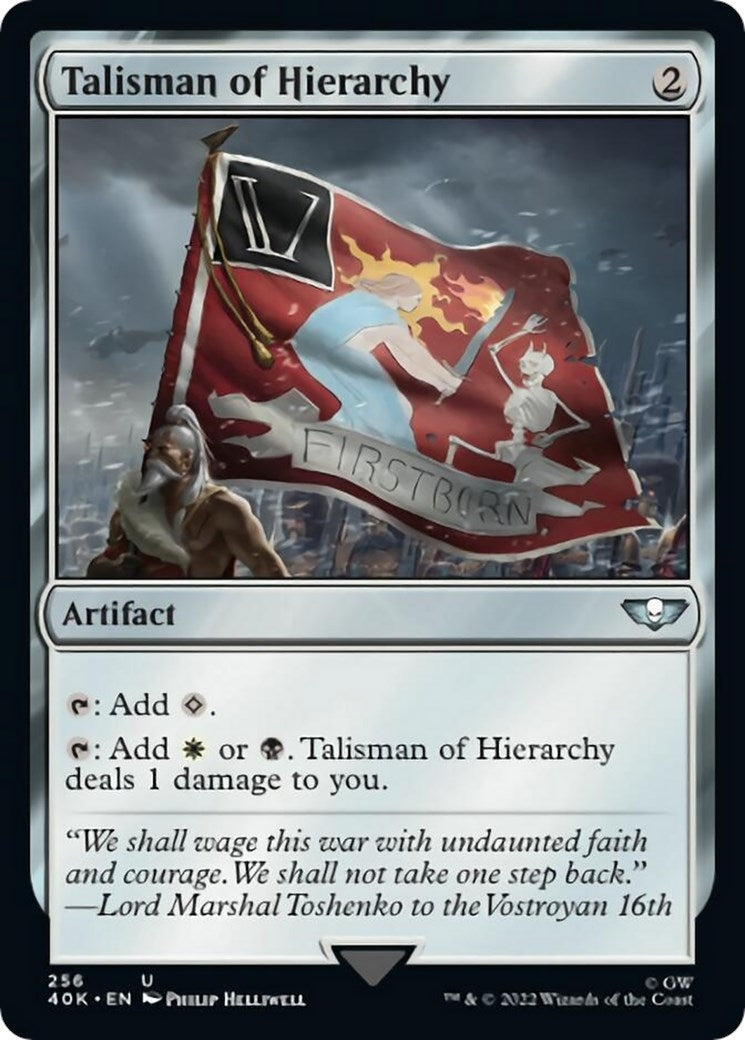 Image for Talisman of Hierarchy (Surge Foil) (256) (40K) - Magic: The Gathering