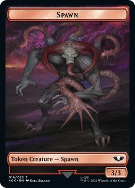Image for Spawn // Astartes Warrior (012) Double-Sided Token (16 // 12) (40K) - Magic: The Gathering
