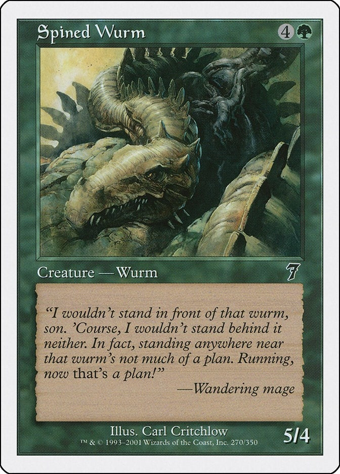 Image for Spined Wurm (270) (7ED) - Magic: The Gathering