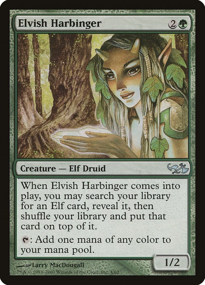 Image for Elvish Harbinger (4) (EVG) - Magic: The Gathering