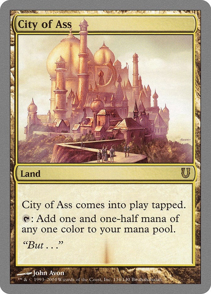 Image for City of Ass (134) (UNH) - Magic: The Gathering