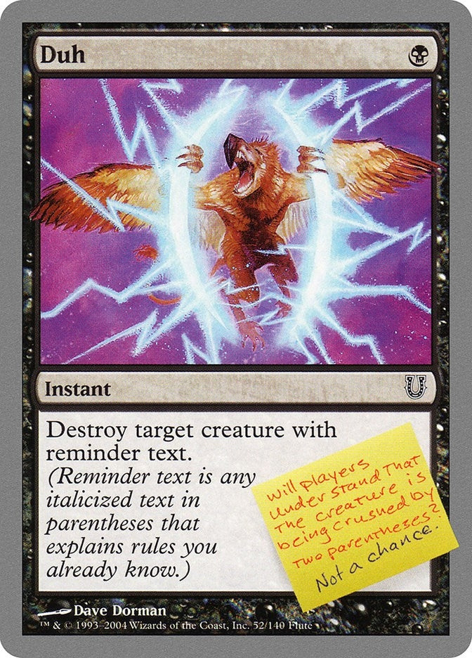 Image for Duh (52) (UNH) - Magic: The Gathering