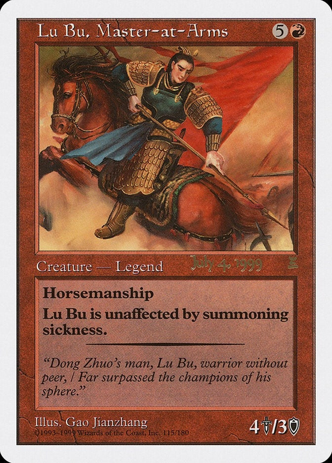 Image for Lu Bu, Master-at-Arms (Singapore 7/4/99) (115) (PRE) - Magic: The Gathering
