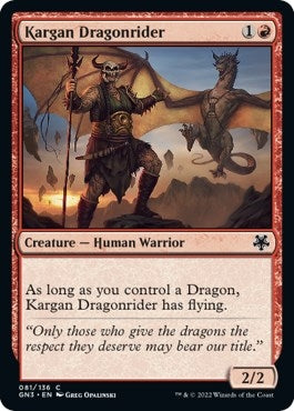 Image for Kargan Dragonrider (81) (GN3) - Magic: The Gathering