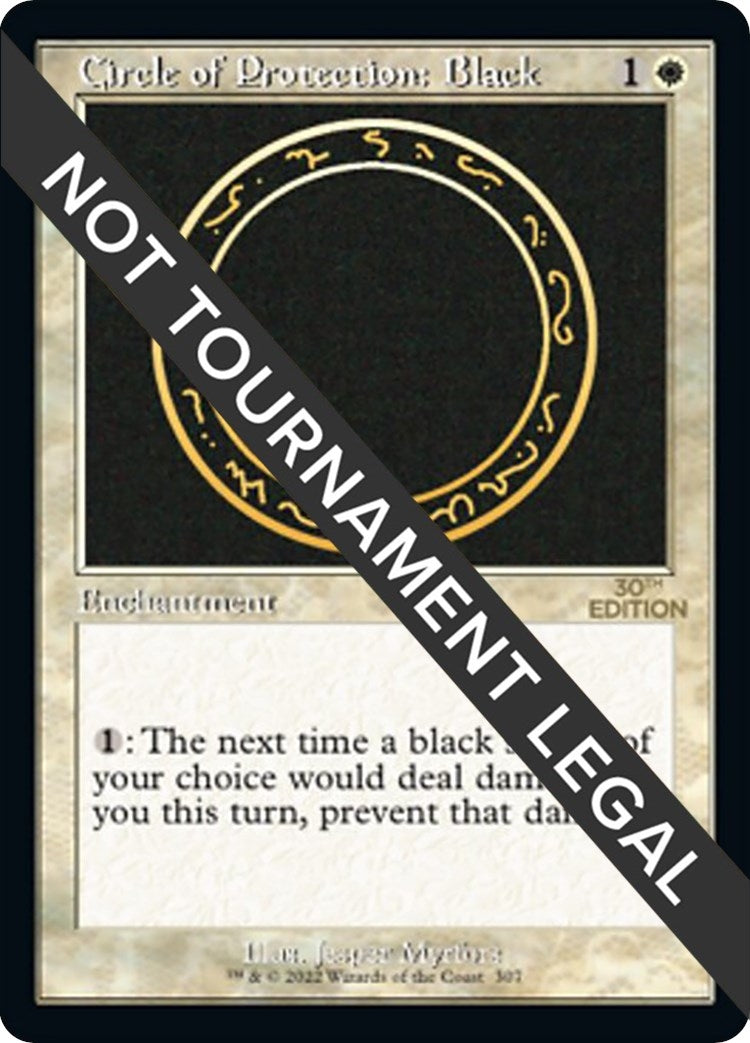 Image for Circle of Protection: Black (Retro Frame) (307) (30A) - Magic: The Gathering