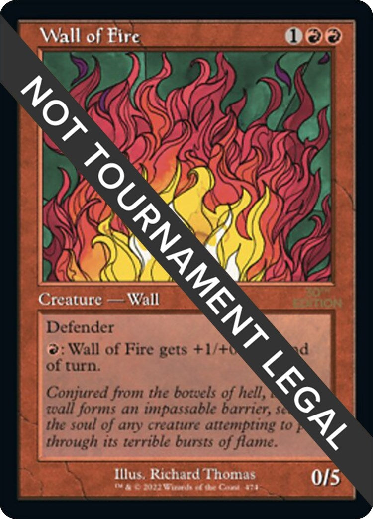 Image for Wall of Fire (Retro Frame) (474) (30A) - Magic: The Gathering