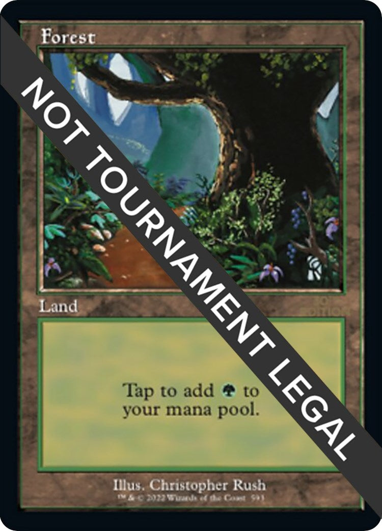 Image for Forest (593) (Retro Frame) (593) (30A) - Magic: The Gathering