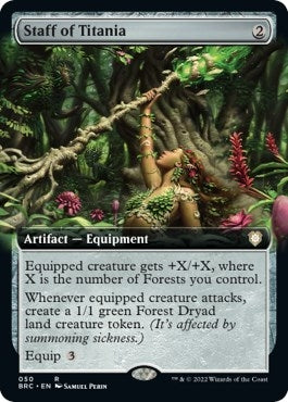 Image for Staff of Titania (Extended Art) (50) (BRC) - Magic: The Gathering