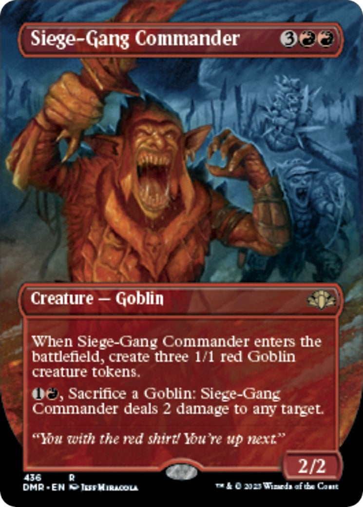 Image for Siege-Gang Commander (Borderless) (436) (DMR) - Magic: The Gathering