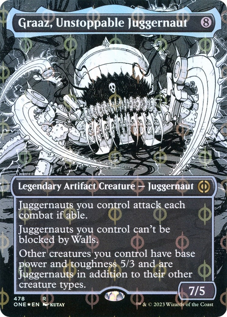 Image for Graaz, Unstoppable Juggernaut (Borderless) (Step-and-Compleat Foil) (478) (ONE) - Magic: The Gathering
