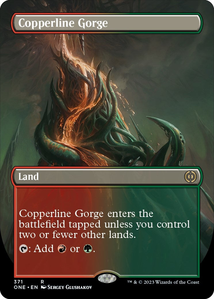Image for Copperline Gorge (Borderless) (371) (ONE) - Magic: The Gathering