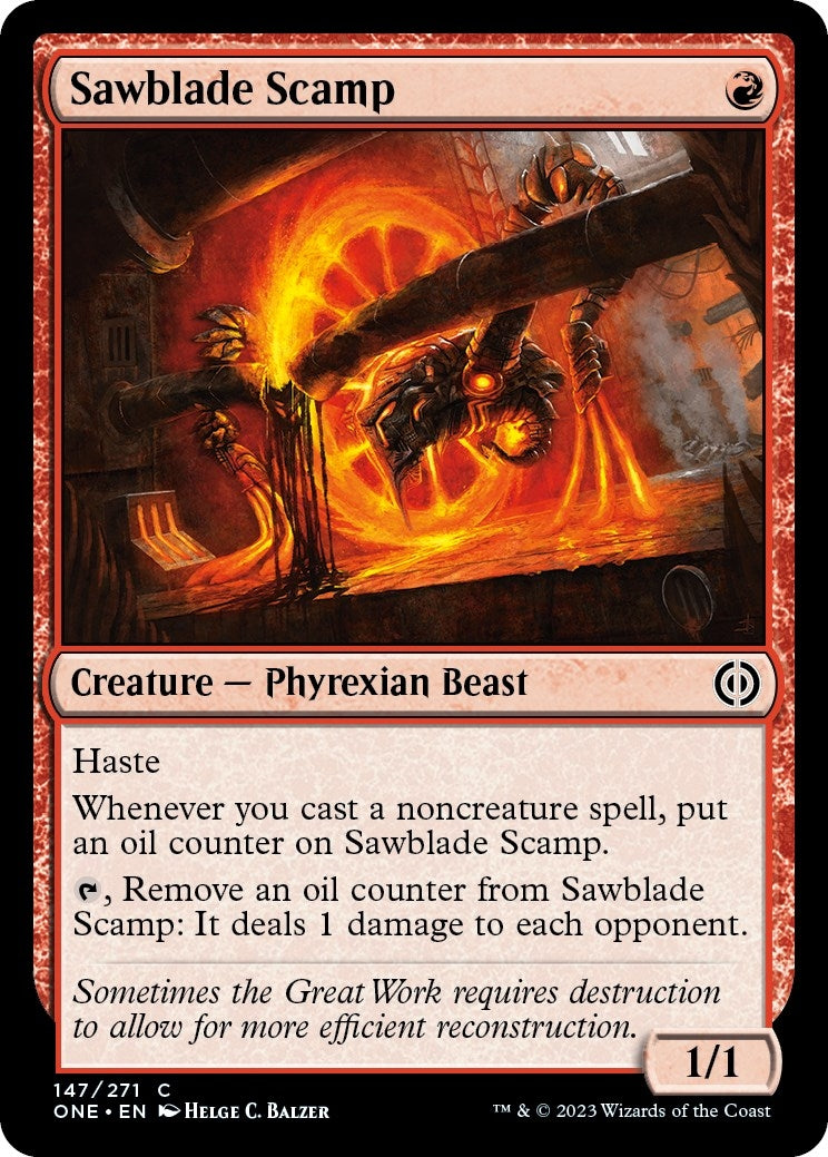 Image for Sawblade Scamp (147) (ONE) - Magic: The Gathering