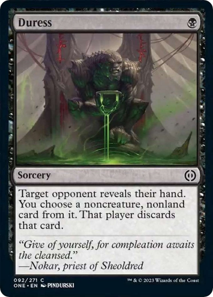 Image for Duress (92) (ONE) - Magic: The Gathering