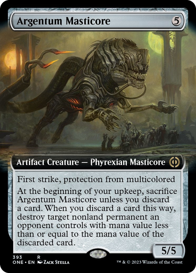 Image for Argentum Masticore (Extended Art) (393) (ONE) - Magic: The Gathering
