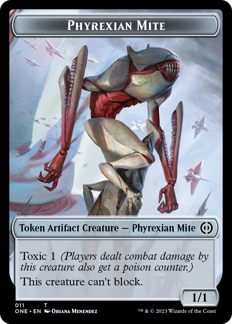 Image for Phyrexian Mite (011) // Phyrexian Golem Double-Sided Token (11 // 10) (ONE) - Magic: The Gathering