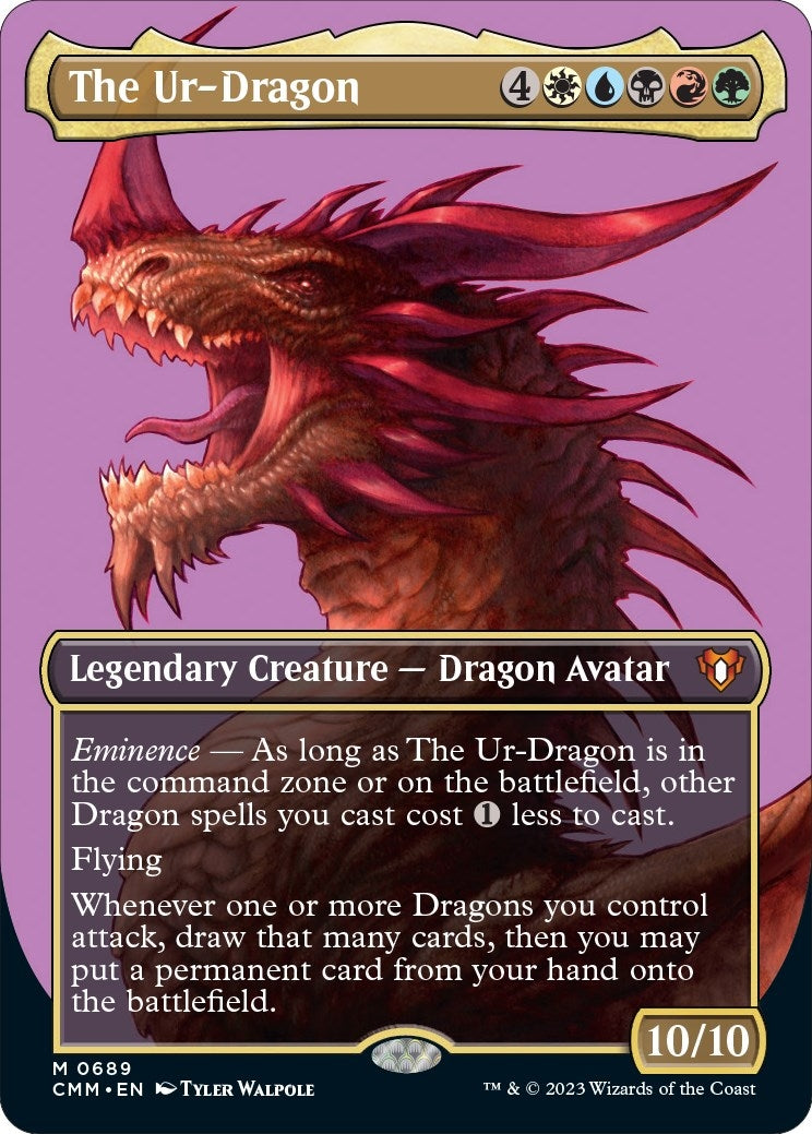 Image for The Ur-Dragon (Borderless) (689) (CMM) - Magic: The Gathering