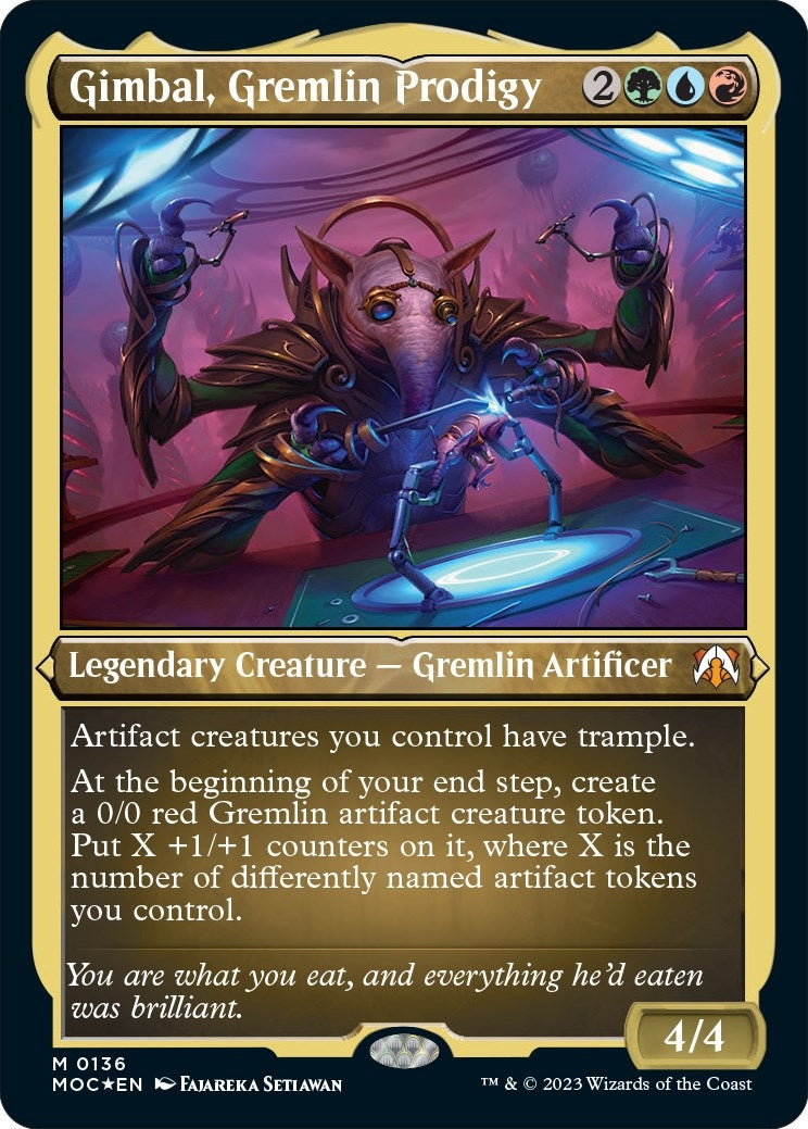 Image for Gimbal, Gremlin Prodigy (Display Commander) - Thick Stock (136) (MOC) - Magic: The Gathering