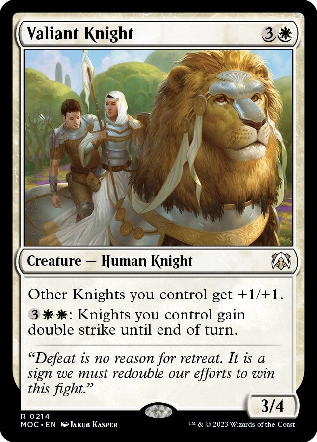 Image for Valiant Knight (214) (MOC) - Magic: The Gathering