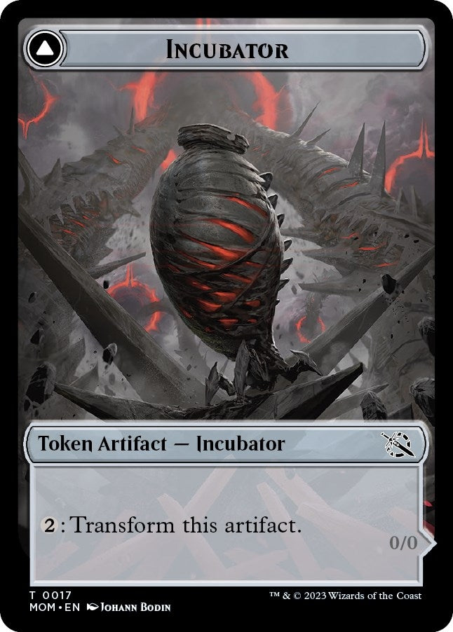 Image for Incubator (0017) // Phyrexian (0017) Double-Sided Token (17) (MOM) - Magic: The Gathering